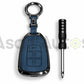 Premium leather texture, durable zinc alloy frame, stylish design and easy installation.