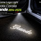Projects the logo onto the ground beneath the door for a premium appearance.