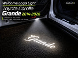Projects the logo onto the ground beneath the door for a premium appearance.
