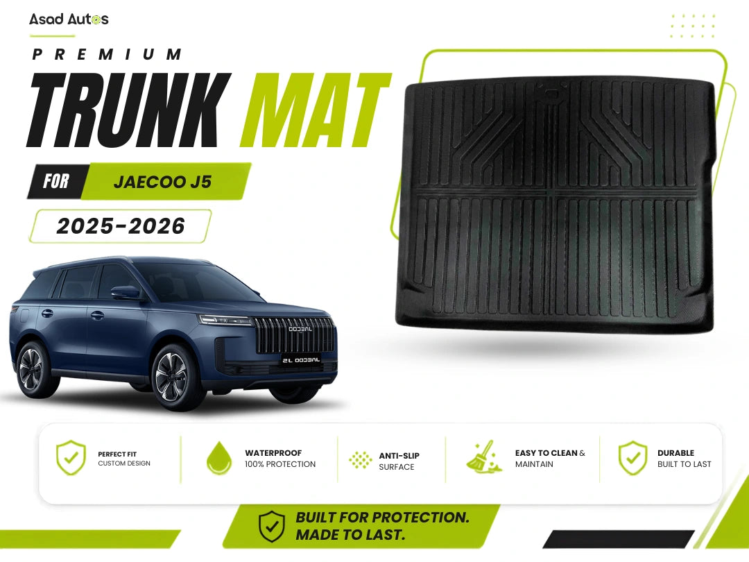 Protect the boot of your Jaecoo J5 with our premium Custom Fit Trunk Mat, specifically designed for the 2025 and 2026 models.