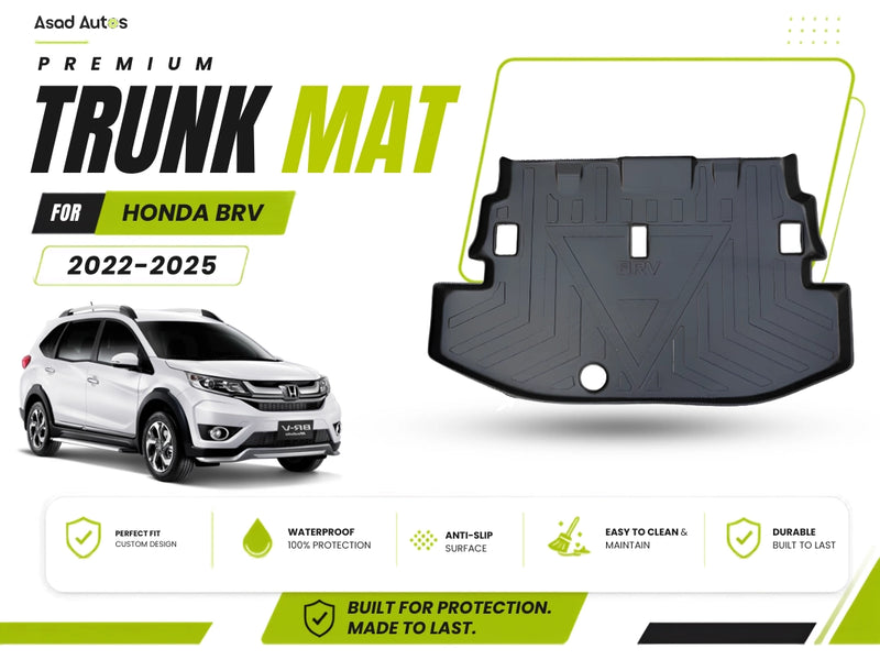 Protect the cargo area of your Honda BRV (2022–2025) with this high-quality TPE plastic car trunk mat