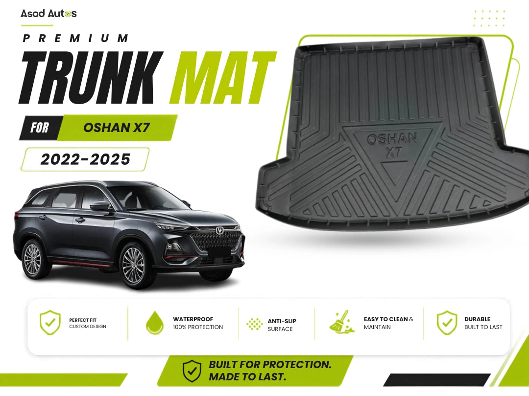Protect your Changan Oshan X7’s trunk with this Premium Trunk Mat, designed for superior protection and custom fit