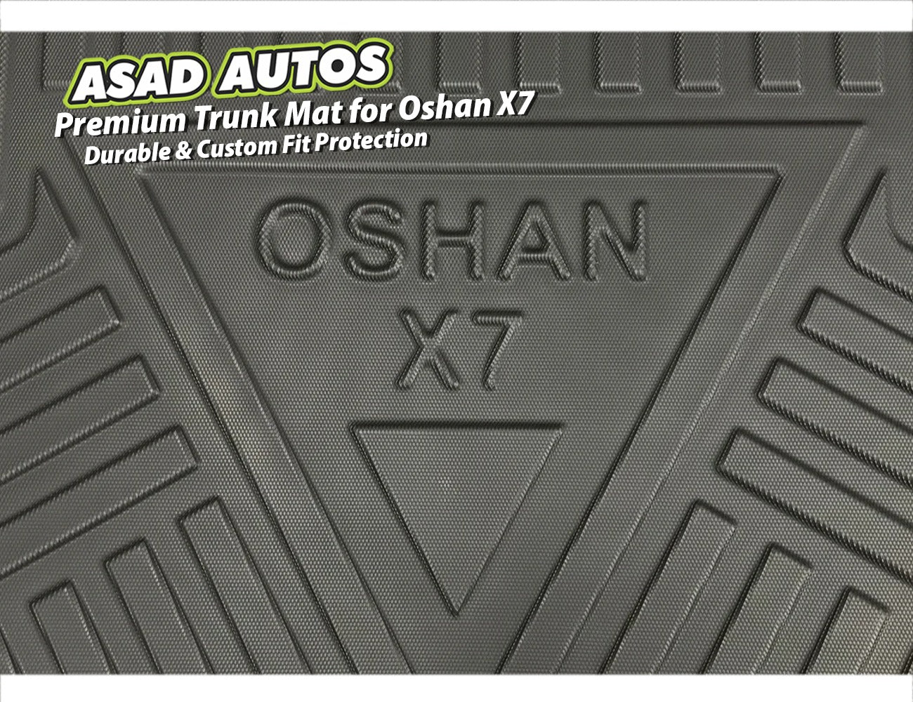 Protect your Changan Oshan X7 trunk with a Premium Trunk Mat. Custom fit, durable, non-slip design, easy to clean, and long-lasting protection.