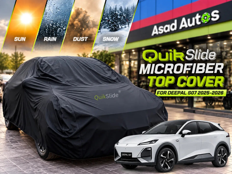 Protect your Deepal S07 2025-2026 with this custom-fit QuikSlide Microfiber Top Cover from Asad Autos