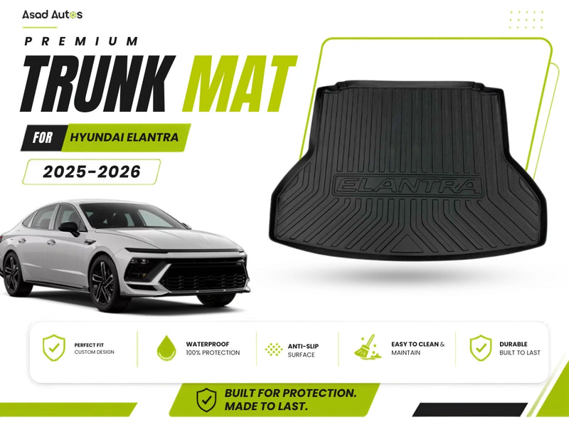 Protect your Elantra's 2025-2026 trunk with our premium trunk mat. Made from high-quality PVC material