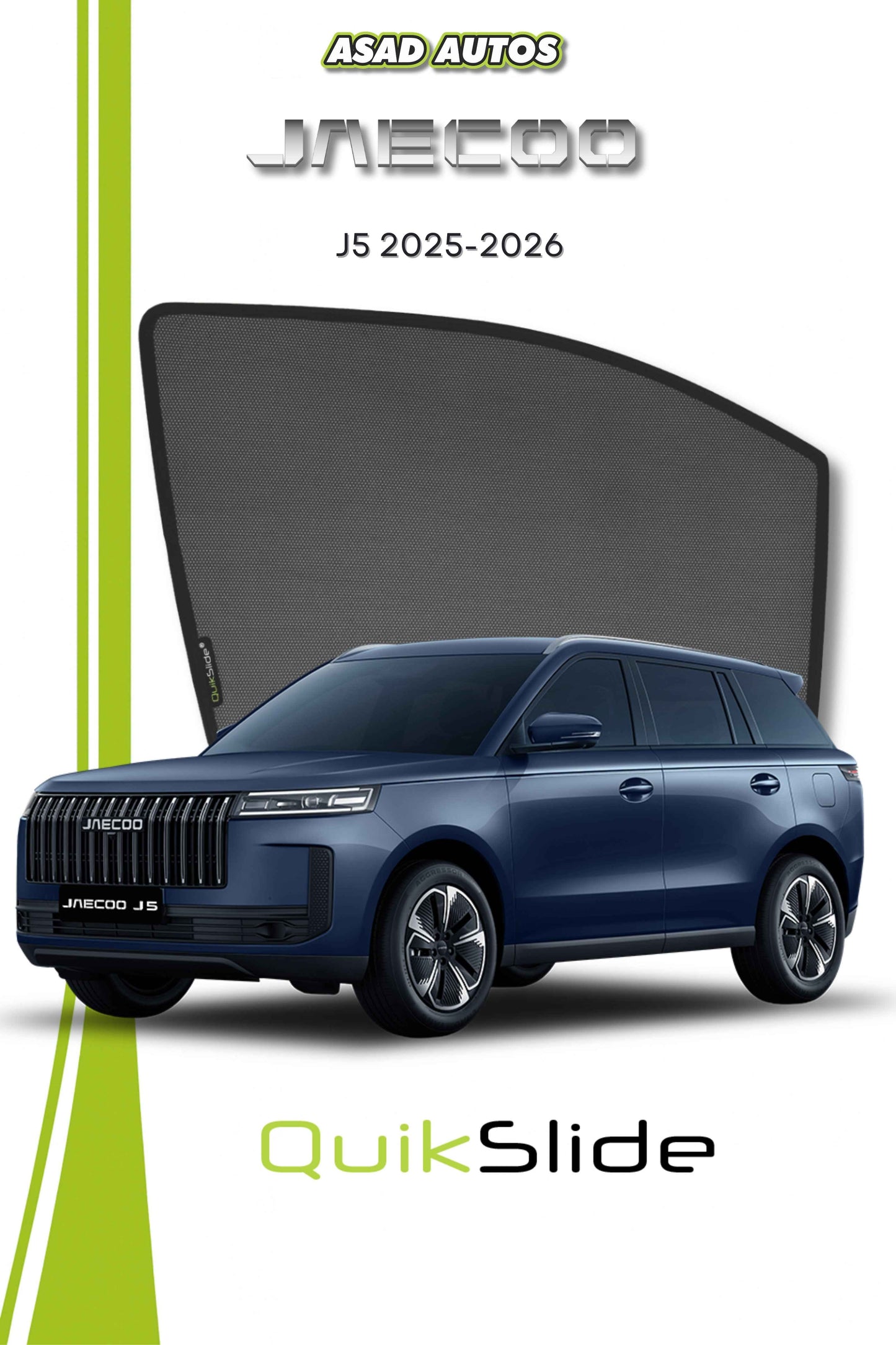 QS QuikSlide Car Window Sun Shades (Car Pardy) for Jaecoo J5