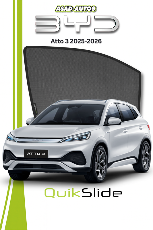QS | QuikSlide | Quik Snap Sun Shades (Pardy) for BYD Atto 3 (2025)