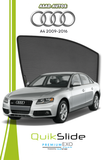 QS | QuikSlide | Quik Snap Window Sun Shades (Car Pardy) For Audi A4 2009-2016 VIP Sedan