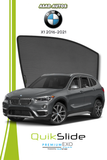 QS | QuikSlide | Quik Snap Window Sun Shades (Car Pardy) For BMW X1 2016-2021 Crossover