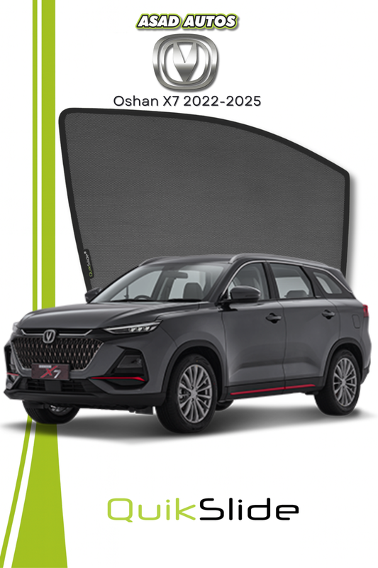 QS | QuikSlide | Quik Snap Window Sun Shades (Car Pardy) For Changan Oshan X7 2022-2025 Crossover