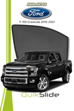 QS | QuikSlide | Quik Snap Window Sun Shades (Car Pardy) For Ford F-150 Crewcab 2015-2021 SUV