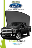 QS | QuikSlide | Quik Snap Window Sun Shades (Car Pardy) For Ford F-150 Crewcab 2015-2021 SUV