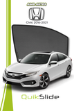QS | QuikSlide | Quik Snap Window Sun Shades (Car Pardy) For Honda Civic 2016-2021 Sedan