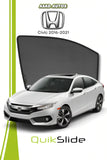 QS | QuikSlide | Quik Snap Window Sun Shades (Car Pardy) For Honda Civic 2016-2021 Sedan