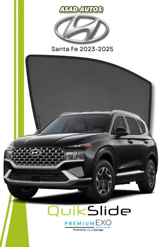 QS | QuikSlide | Quik Snap Window Sun Shades (Car Pardy) For Hyundai Santa Fe 2023-2024