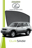QS | QuikSlide | Quik Snap Window Sun Shades (Car Pardy) For Lexus Prado GX 2000-2002 SUV