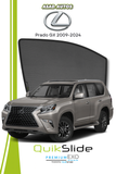QS | QuikSlide | Quik Snap Window Sun Shades (Car Pardy) For Lexus Prado GX 2009-2023 SUV