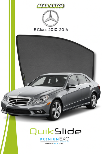 QS | QuikSlide | Quik Snap Window Sun Shades (Car Pardy) For Mercedes E Class 2010-2016 VIP Sedan