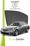 QS | QuikSlide | Quik Snap Window Sun Shades (Car Pardy) For Mercedes E Class 2010-2016 VIP Sedan