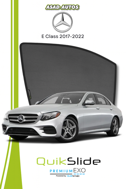 QS | QuikSlide | Quik Snap Window Sun Shades (Car Pardy) For Mercedes E Class 2017-2022 VIP Sedan