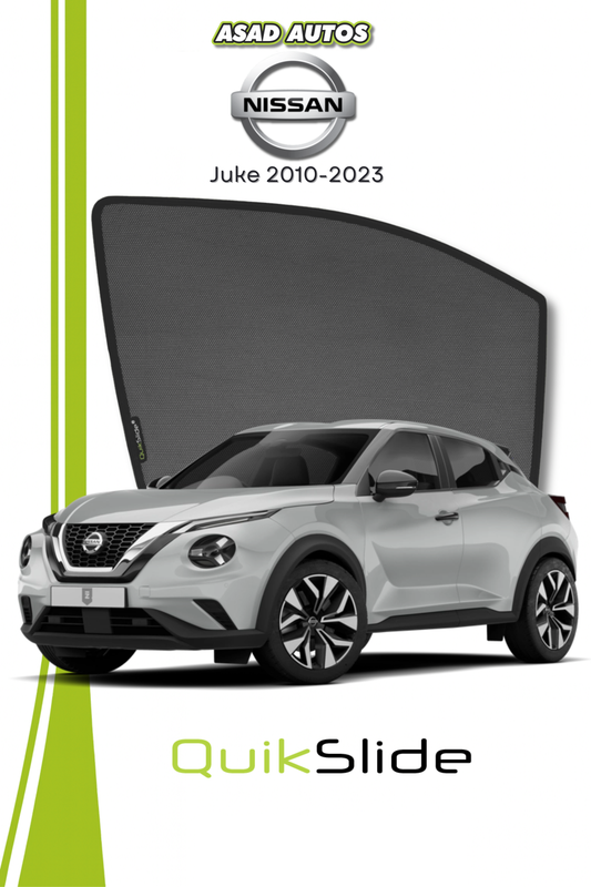 QS | QuikSlide | Quik Snap Window Sun Shades (Car Pardy) For Nissan Juke 2010-2023 Crossover