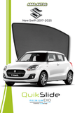 QS | QuikSlide | Quik Snap Window Sun Shades (Car Pardy) For Suzuki New Swift 2017-2025 Hatchback