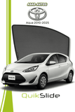 QS | QuikSlide | Quik Snap Window Sun Shades (Car Pardy) For Toyota Aqua HatchBack 2010-2025