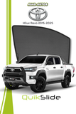 QS | QuikSlide | Quik Snap Window Sun Shades (Car Pardy) For Toyota Hilux Rivo 2015-2025