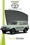 QS | QuikSlide | Quik Snap Window Sun Shades (Car Pardy) For Toyota Land Cruiser 1993 - 1997 SUV