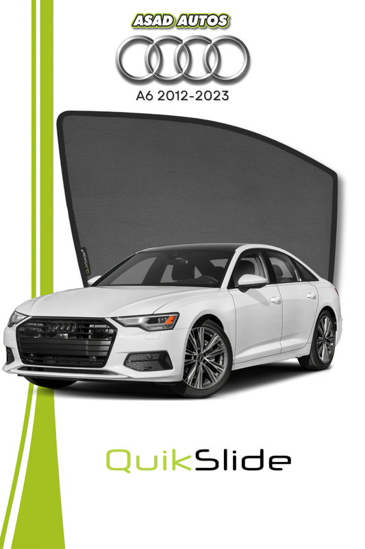 QS | QuikSlide | Quik Snap Window Sun Shades Car Pardy for Audi A6 2012-2023