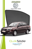 QS | QuikSlide | Quik Snap Window Sun Shades Car Pardy for Proton Saga 2022–2025 Sedan