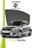 QS | QuikSlide | Quik Snap Window Sun Shades (Car Pardy) for Suzuki Swift 2010-2021 Hatchback – UV Protection & Custom Fit