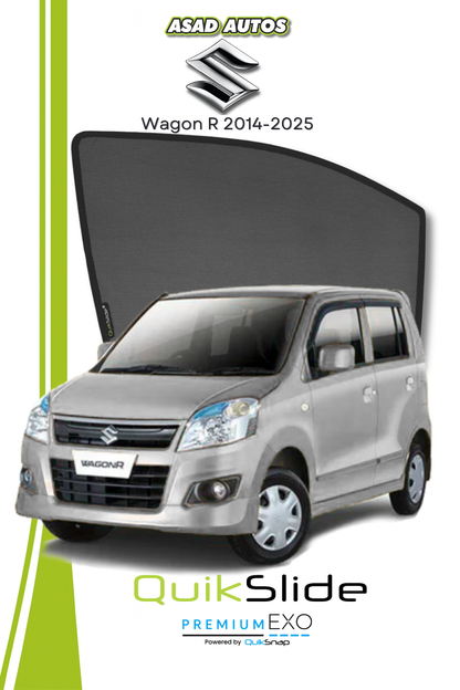 QS | QuikSlide | Quik Snap Window Sun Shades (Car Pardy) for Suzuki Wagon R 2014-2025