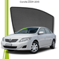 QS | QuikSlide | Quik Snap Window Sun Shades (Car Pardy) for Toyota Corolla Sedan 2009-2013 – Premium UV Protection & Custom Fit