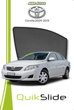 QS | QuikSlide | Quik Snap Window Sun Shades (Car Pardy) for Toyota Corolla Sedan 2009-2013 – Premium UV Protection & Custom Fit