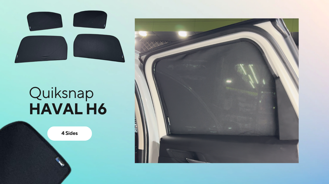 QS | QuikSlide | Quik Snap Window Sun Shades (Car Pardy) on Haval H6 2022–2025 Crossover Side Windows