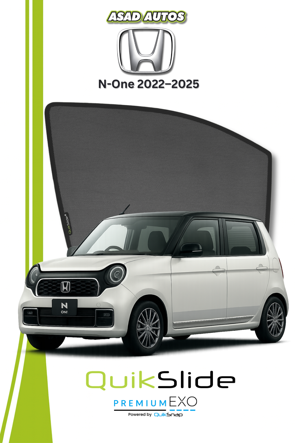 QS | QuikSlide Sun Shades (Car Pardy) for Honda N-One (2022–2025)