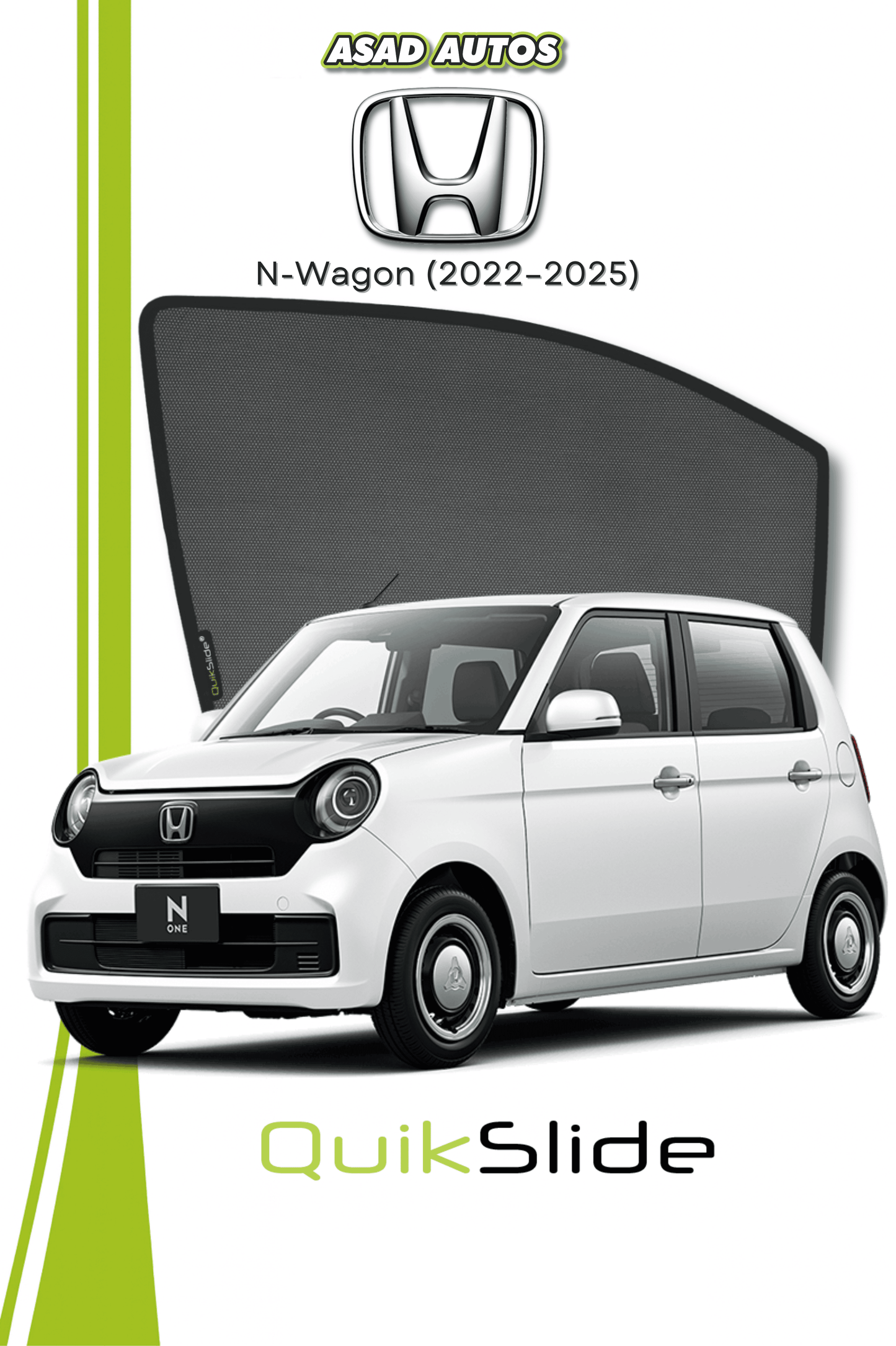 QS | QuikSlide Sun Shades (Car Pardy) for Honda N-One (2022–2025)