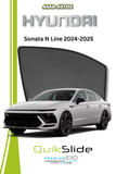 QS | QuikSlide Sun Shades (Car Pardy) for Hyundai Sonata N Line 2024-2025 – Premium UV Protection