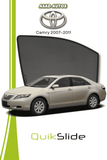 QS | QuikSlide Sun Shades (Car Pardy) for Toyota Camry 2007–2011 – Custom Fit UV Protection Window Covers 1