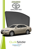 QS | QuikSlide Sun Shades (Car Pardy) for Toyota Camry 2007–2011 – Custom Fit UV Protection Window Covers