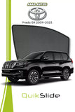 QS | QuikSlide Sun Shades (Car Pardy) for Toyota Land Cruiser Prado 2009–2023 – Premium UV Protection & Privacy