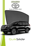 QS | QuikSlide Sun Shades (Car Pardy) for Toyota Land Cruiser Prado 2009–2023 – Premium UV Protection & Privacy