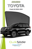 QS | QuikSlide Sun Shades (Car Pardy) for Toyota Land Cruiser Prado 2009–2023 – Premium UV Protection & Privacy