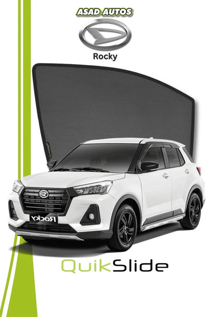QS | QuikSlide Sun Shades (Pardy) for Daihatsu Rocky – Premium UV Protection & Custom Fit 