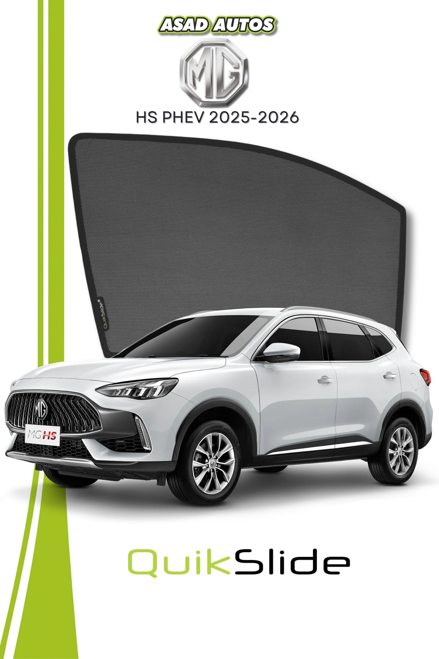 QS | QuikSlide Window Sun Shades (Car Pardy) for MG HS PHEV 2025 – Premium UV Protection & Custom Fit