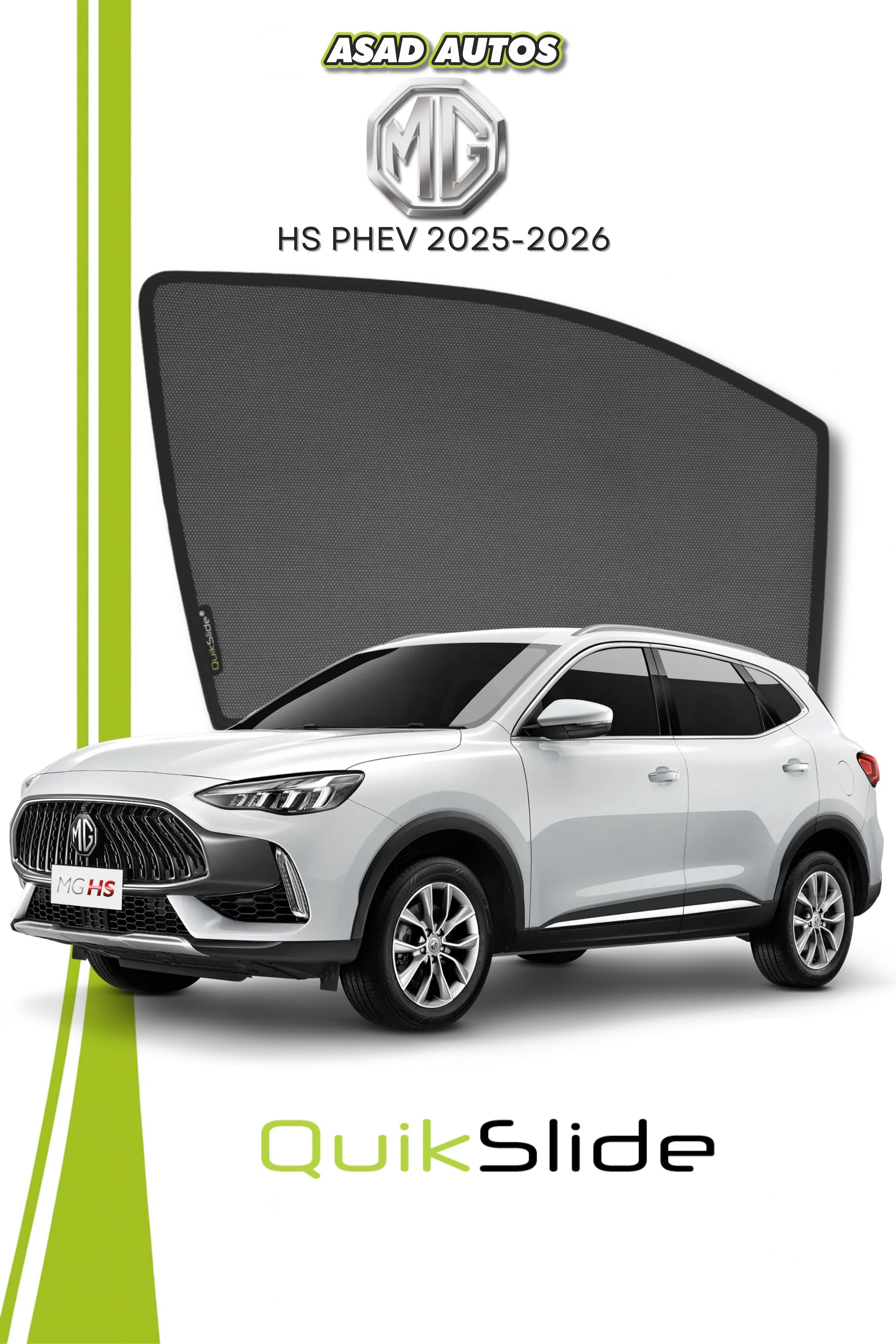 QS | QuikSlide Window Sun Shades (Car Pardy) for MG HS PHEV 2025 – Premium UV Protection & Custom Fit
