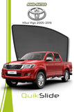 QS | QuikSlide Window Sun Shades (Car Pardy) for Toyota Hilux Vigo 2005–2016