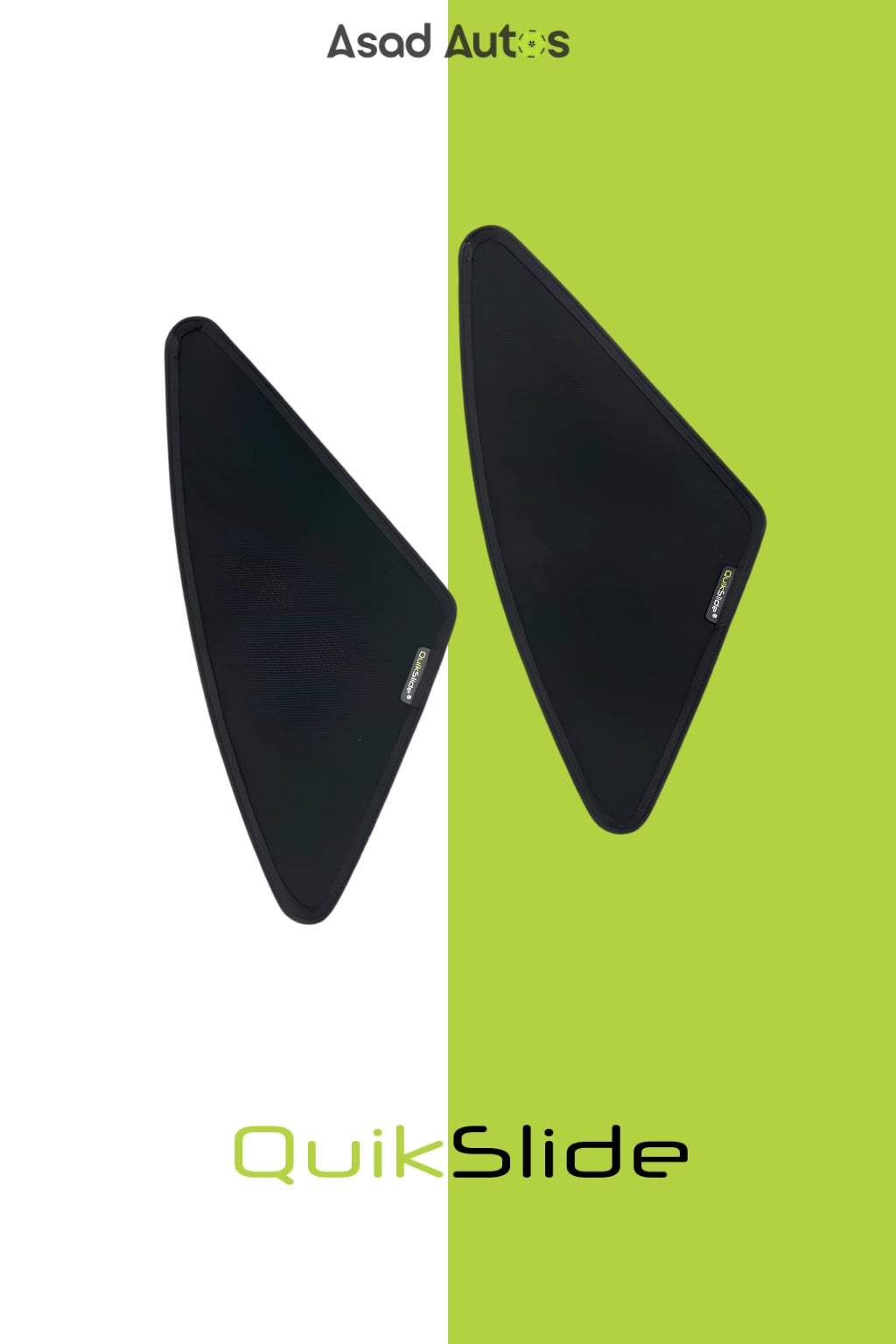 QS QuikSlide custom fit window sun shades installed on Kia Sorento 2016-2024 SUV side window