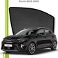 QS QuikSlide custom fit window sun shades installed on Kia Stonic 2022-2025 crossover side window